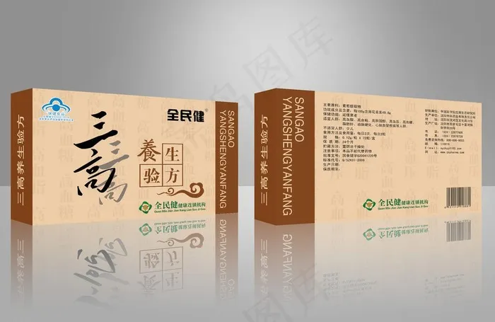药盒包装图片psd模版下载