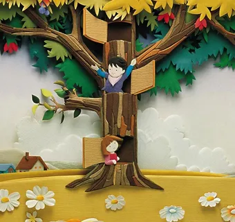 卡通风景画图片