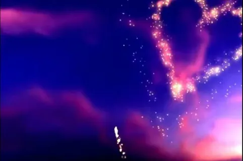 爱心烟花