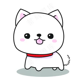 卡通形象小白狗宠物狗卡通形象小白狗宠物狗