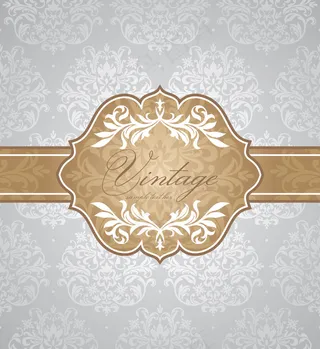 欧式花纹点缀背景矢量图