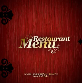 中国风格菜单花边矢量图