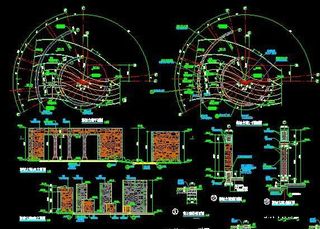 海蚀古墙景观挡墙做法CAD施工详图