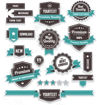 精美商品质量标签矢量素材