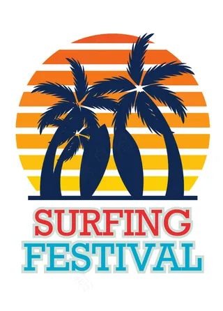 热带海洋沙滩扁平插画