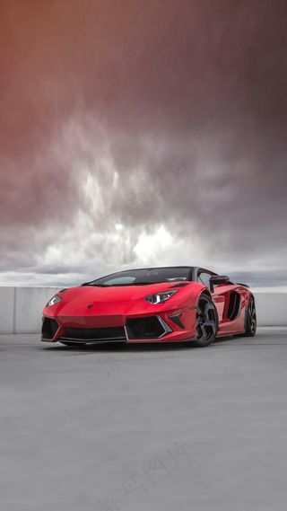 红色跑车高清摄影图片