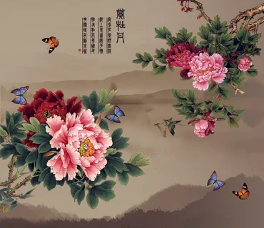 牡丹图背景 牡丹图背景