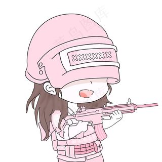 和平精英吃鸡手绘卡通头像