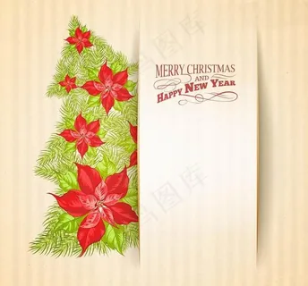 鲜花圣诞树图片