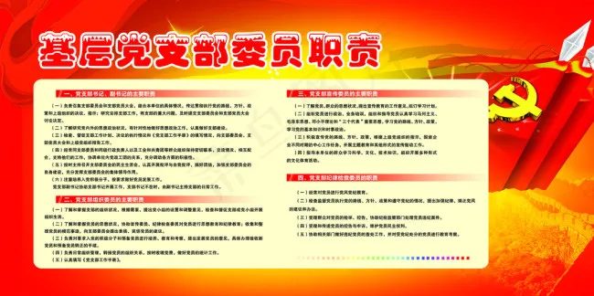 基层党支部委员职责(7087X3543(DPI:75))psd模版下载