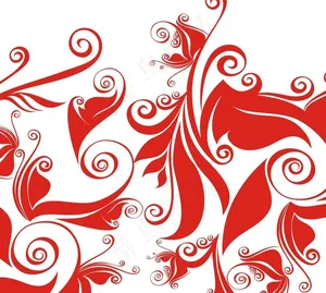 红色花纹图片