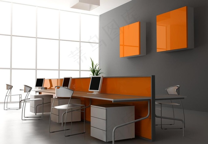时尚简约办公室图片