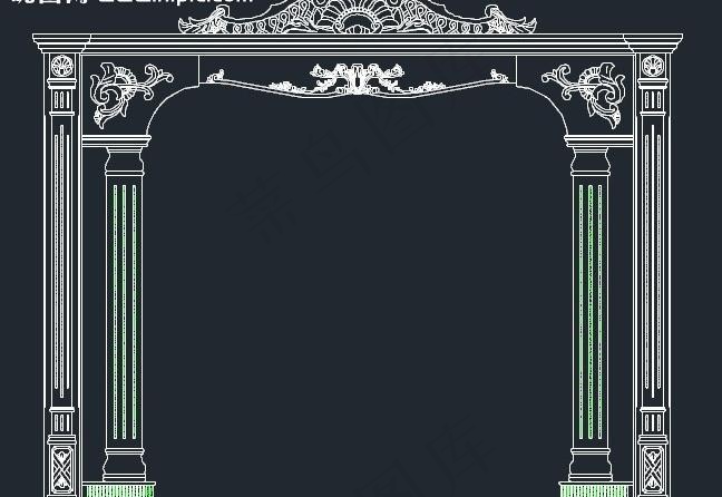 欧式垭口生产图纸图片