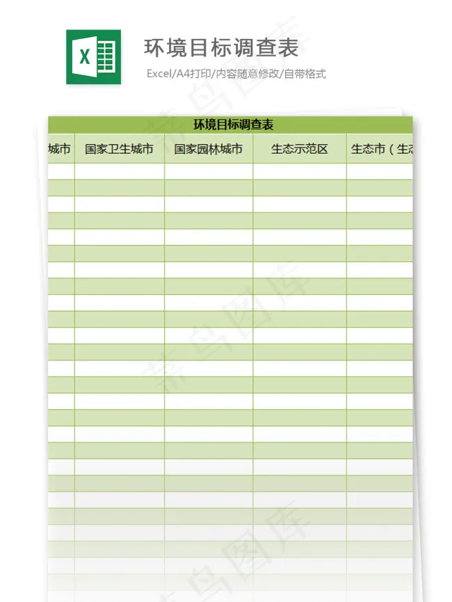 环境目标调查表