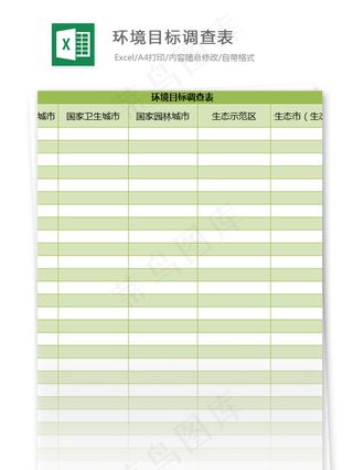 环境目标调查表