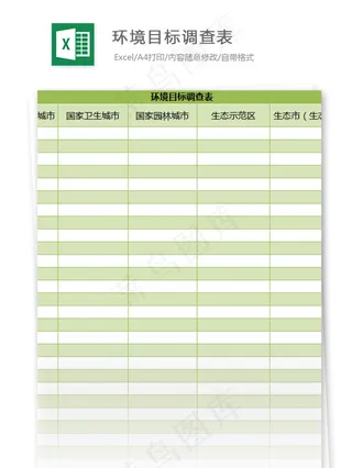 环境目标调查表