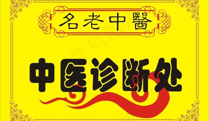 中医诊断宣传牌图片cdr矢量模版下载