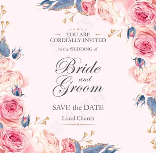 粉色浪漫玫瑰花