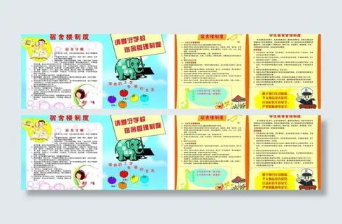 学校宿舍管理制度展板图片