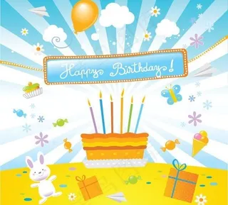生日插画矢量素材