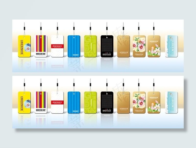 儿童卡通炫彩吊牌图片