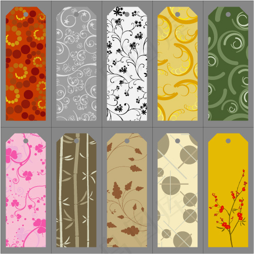 时尚书签卡片矢量素材