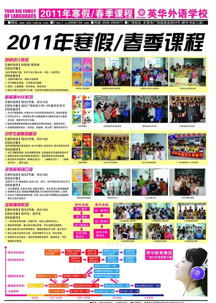 外语培训宣传报纸(3189X4606(DPI:300))psd模版下载