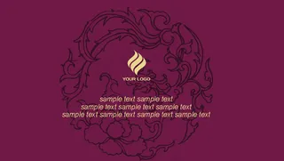 圆环花纹名片设计PSD分层素