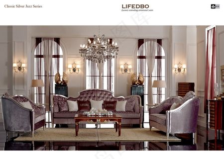 室内设计 欧式客厅效果图 沙发