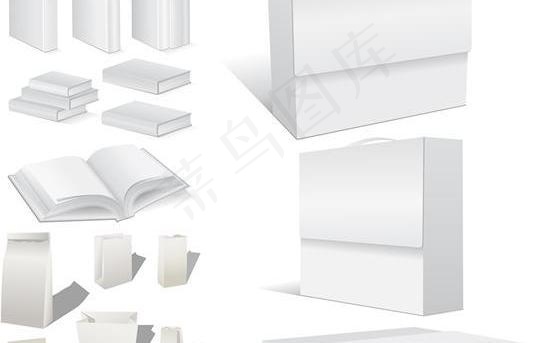 空白书籍包装矢量素材eps,ai矢量模版下载