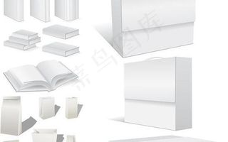 空白书籍包装矢量素材
