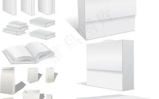 空白书籍包装矢量素材