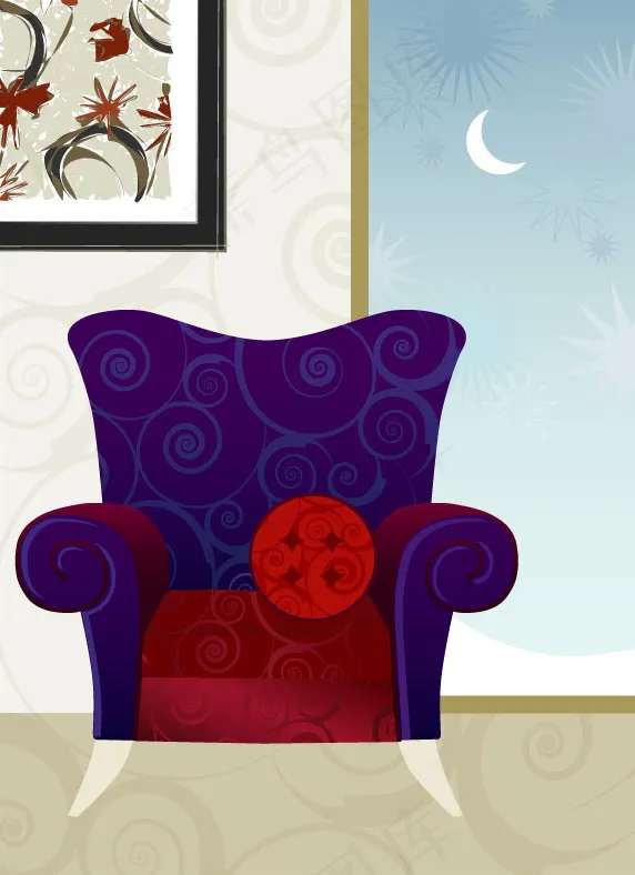 矢量个性家居素材设计eps,ai矢量模版下载