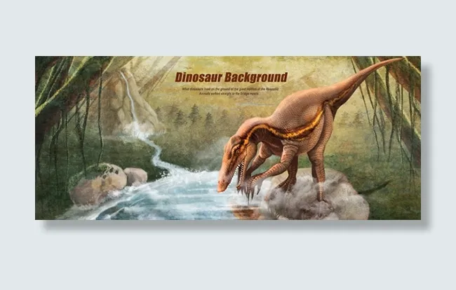 戏水的恐龙海报