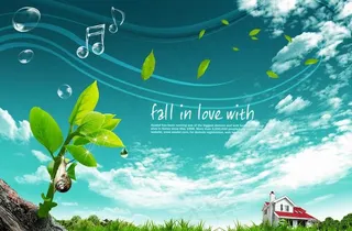 春之曲意境春天PSD