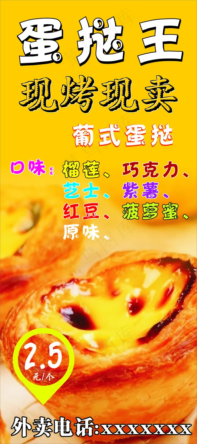 蛋挞展架cdr矢量模版下载
