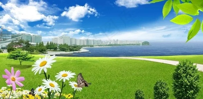 风景画图片(3500X1908(DPI:300))psd模版下载