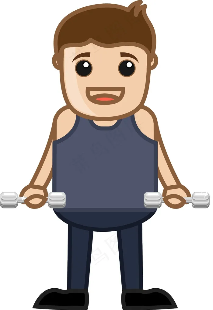 人行使-卡通矢量字符eps,ai矢量模版下载