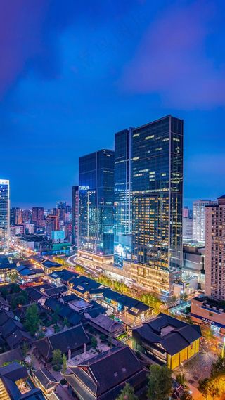 漂亮的城市夜景高清摄影图片