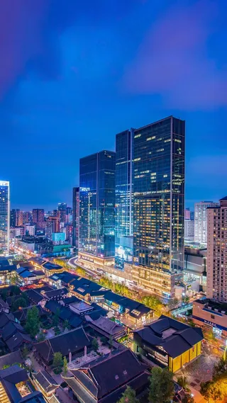 漂亮的城市夜景高清摄影图片