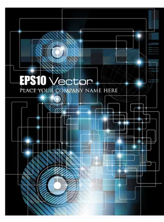 蓝色梦幻科技矢量素材