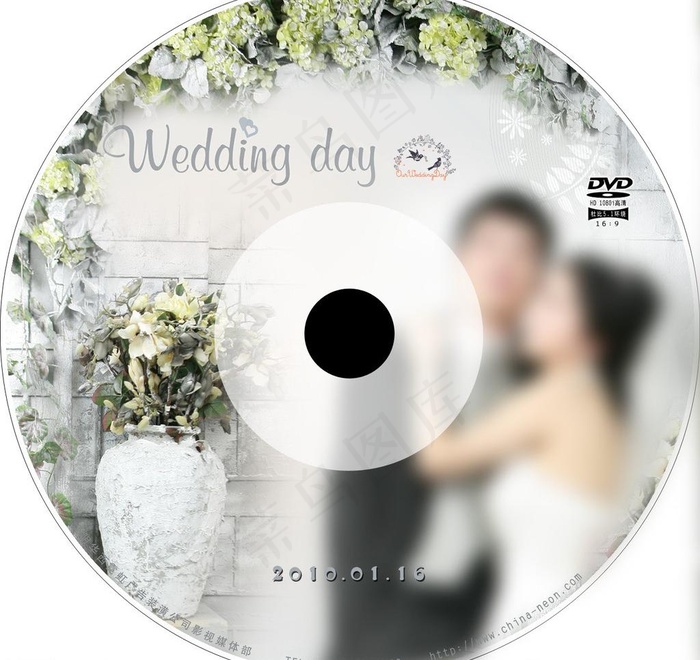 结婚光盘封面图片(1371X1371(DPI:300))psd模版下载