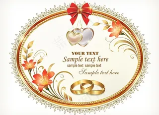 婚礼邀请卡图片