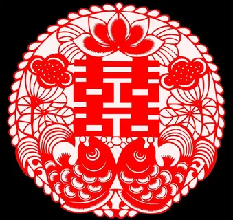 喜字剪纸图片