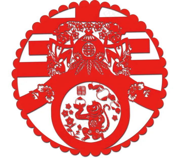 猴年新“春”字体造型设计psd模版下载