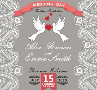 婚礼邀请卡图片