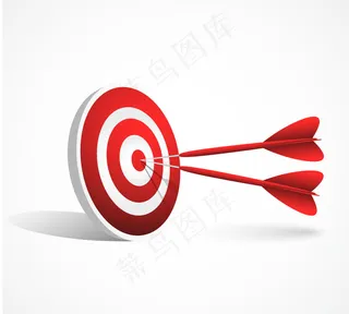 射中的红色箭靶
