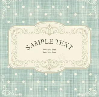 复古水玉点文本背景矢量素材下载