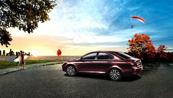 唯美汽车广告PSD分层素材 唯美汽车广告PSD分层素材