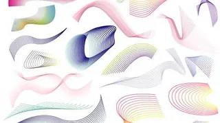 极简主义交响曲动感的线条矢量素材